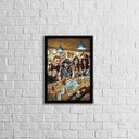 Ver imagem 1 de Quadro Ícones do Rock no Bar 24x18cm - com vidro:Madeira branca