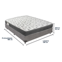 Ver imagem 3 de Cama Box Cinza e Colchão Iso100 Espuma D33 Casal Ortobom