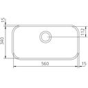 Ver imagem 2 de Cuba Tramontina Lavínia 56 Bl Prime em Aço Inox Alto Brilho 56x34 Cm com Válvula e Sifão