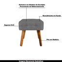 Ver imagem 4 de Puff Decorativo Pés Palito Karen Suede Grafite - Gran Belo