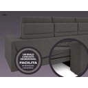 Ver imagem 7 de Sofá Jobim 2,30m Assento Retrátil e Reclinável Velosuede - Netsofas - Cinza