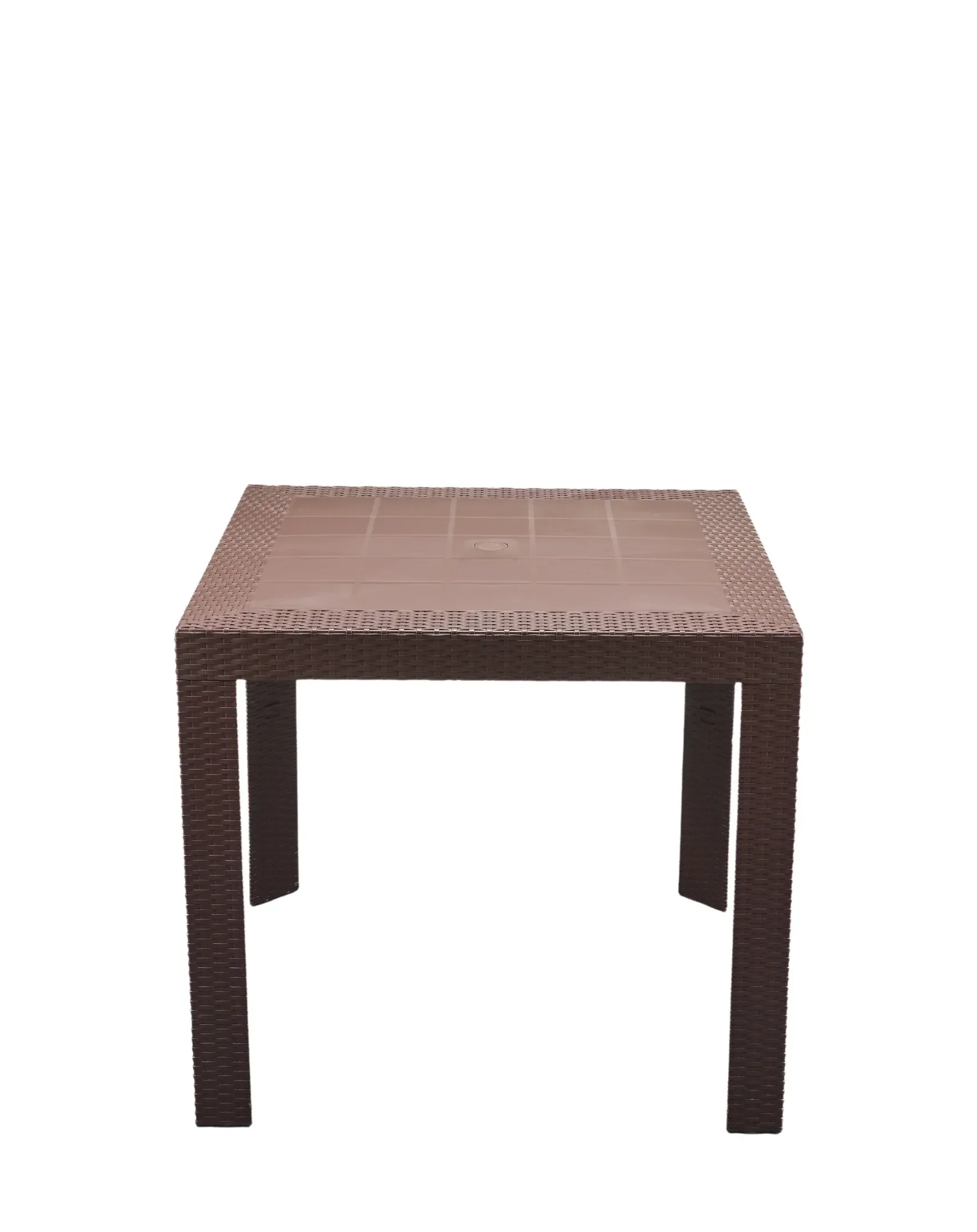 Mesa em Polipropileno com Tramas Identicas Ao Rattan e Proteção UV Ibiza Marrom
