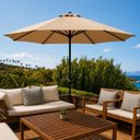 Ver imagem 5 de Ombrelone Guarda Sol de Luxo Impermeável com Haste Central de 3 Metros Piscina Jardim Área Externa