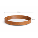 Ver imagem 3 de Bandeja Redonda 34cm em MDF com Espelho Joy Pequena Oona Design Castanho