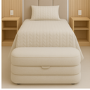Ver imagem 2 de Banco Recamier Puff Cookie Baú 75 Cm -zahav Estofados:boucle/off White