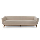 Ver imagem 2 de Sofá 3 Lugares Odeon D07 230cm Base Madeira Veludo Creme - D’Rossi