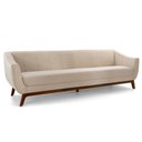 Ver imagem 1 de Sofá 3 Lugares Odeon D07 230cm Base Madeira Veludo Creme - D’Rossi