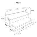 Ver imagem 4 de RECAMIER BAÚ C/ SAPATEIRO LINHA PÓLUX CASAL - COR AZUL MARINHO