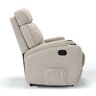 Poltrona do Papai Reclinável em Tecido Linho Cor Bege Manual com Massagem - Modelo Florença - 4