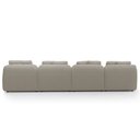 Ver imagem 2 de Sofá 5 Lugares com Chaise Direito Sala Living 388cm Arlo F04 Linho Bege Escuro - Lyam Decor