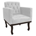 Ver imagem 4 de Kit Diva Recamier Juliana 185cm Lado Direito e 01 Poltrona Classic Suede Branco - Amarena Móveis