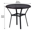Ver imagem 6 de Kit 6 Cadeiras Alumínio e Mesa Tampo Varanda Jardim Piscina Tabaco