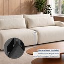 Ver imagem 5 de Sofá Cama Modular Orgânico Retrátil 4 Lugares 270cm com Base em Madeira Maciça Oxford