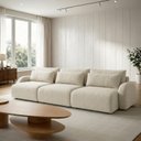 Ver imagem 1 de Sofá Cama Modular Orgânico Retrátil 4 Lugares 270cm Base Madeira Maciça Oxford