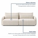 Ver imagem 7 de Sofá Cama Modular Orgânico Retrátil 4 Lugares 270cm com Base em Madeira Maciça Oxford