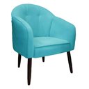Ver imagem 1 de Poltrona Maia Suede Azul Turquesa - Dominic Decor