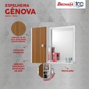 Ver imagem 5 de Espelheira para Banheiro 1 Porta 2 Prateleiras Gênova Branco/Ripado