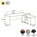 Ver imagem 2 de Mesa Dinâmica 1,50m C/ Armário e Cx de Tomadas Pés Painel F5