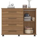 Ver imagem 6 de Cômoda para Quarto 4 Gavetas e 1 Porta Flora Marrom/Amendola