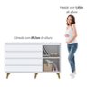 Berço Americano Ludmila e Cômoda Gran Lorena Branco Acetinado Bétula – Carolina Baby - 9