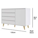 Ver mais imagens de Berço Americano Ludmila e Cômoda Gran Lorena Branco Acetinado Bétula – Carolina Baby