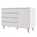 Ver imagem 6 de Berço Americano Ludmila e Cômoda Gran Lorena Branco Acetinado Bétula – Carolina Baby