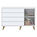 Ver imagem 7 de Berço Americano Ludmila e Cômoda Gran Lorena Branco Acetinado Bétula – Carolina Baby