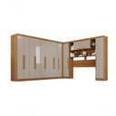 Ver imagem 2 de Guarda Roupa Casal Crsal 13 Portas 4 Gavetas MDP com Espelho Cinamomo Multimóveis 316cm