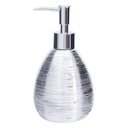 Ver imagem 3 de Kit Banheiro Porta Sabonete Líquido Saboneteira 3 Peça Prata - Prata