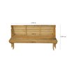 Banco que Vira Mesa 2m Pinus Natural sem Verniz com Par de Banquetas - 4