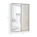 Ver imagem 2 de Guarda-roupa Solteiro 2 Portas De Correr 160 Cm Legno Crema