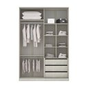 Ver imagem 3 de Guarda-roupa Solteiro 2 Portas De Correr 160 Cm Legno Crema