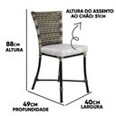 Ver imagem 4 de Cadeira Angra com Almofada Impermeável Cozinha, Área, Sala Trama Original