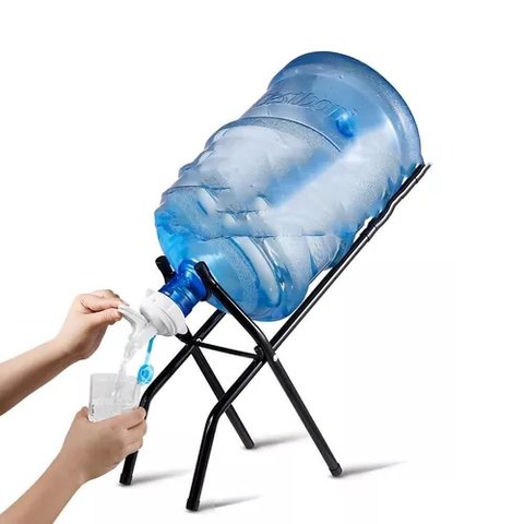 SUPORTE DE METAL PARA GALAO DE AGUA BASE PORTATIL DOBRAVEL USO EM CASA CAMPING VIAGEM PIA BANCADA E 