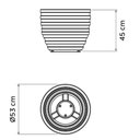 Ver imagem 3 de Kit 2 Vasos de Flor 45cm Inca Jardim Varanda Tramontina Polietileno Folhagem Plantas