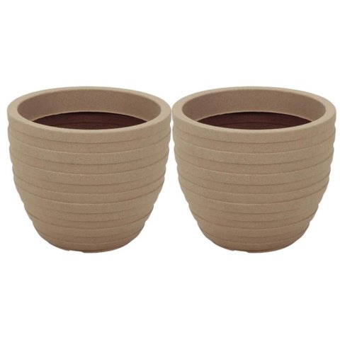 Kit 2 Vasos de Flor 45cm Inca Jardim Varanda Tramontina Polietileno Folhagem Plantas