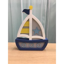 Luminária de Mesa Barco - LMM-10A - Bateria 9V - 3