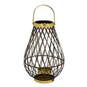 Ver imagem 1 de Lanterna Indiana Decorativa em Metal Marrom e Dourada