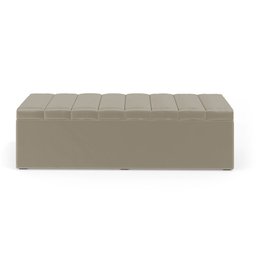 Calçadeira Baú Navi 160 para Cama Queen N-030 Veludo Bege Aradecor - 2