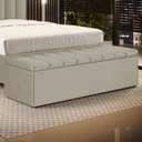 Ver imagem 1 de Calçadeira Baú Navi 160 para Cama Queen N-030 Veludo Bege Aradecor