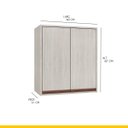 Ver imagem 3 de Armário Aéreo para Cozinha 60 X 67 Cm New 2 Portas Mdp Legno Nogueira - Clicklar