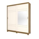 Ver imagem 1 de Guarda-Roupa Henn Verg 2 Portas de Correr e 3 Gavetas Nature/Off White