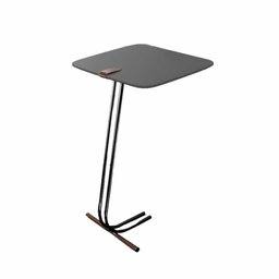 Mesa de Apoio para Sofá Bandeja Concreto Base Preta - 4