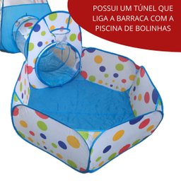 Barraca Infantil Cabana Grande Tenda com Piscina 50 Bolinhas Toca 3 em 1 Importway Bw158 Bw158/bw069 - 5