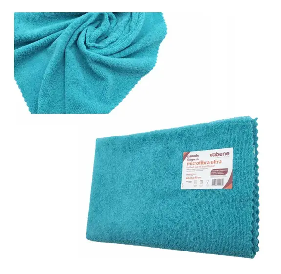 Pano de Microfibra Ultra Azul- 80x60cm - 2 Unidades