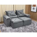 Ver imagem 2 de Sofá Retrátil Reclinável 2,30 M Cinza 502 Athenas Premium