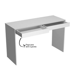 Escrivaninha Madri com 2 Gavetas Nova Mobile Branco - 2