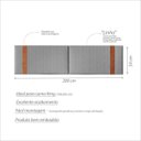 Ver imagem 4 de Cabeceira Artemis King Linho Cinza Detalhes Couro Caramelo - Ms