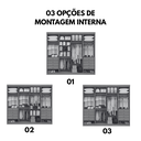 Ver imagem 2 de Guarda Roupa Casal Dyamond 8 Portas em Mdf Branco