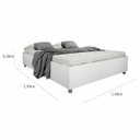 Ver imagem 3 de Cama Casal Mônaco com Colchão Espuma D20 Physical Branco Espresso Móveis